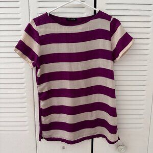 Massimo Dutti purple stripes silky shirt Size S